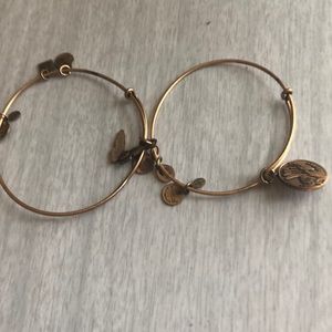 Alex and Ani bracelets: 2 - butterfly and sister